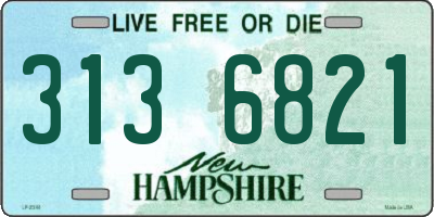 NH license plate 3136821