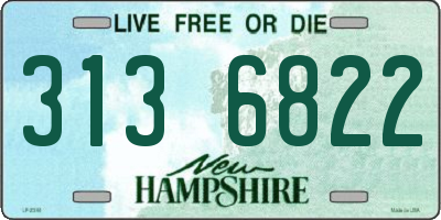 NH license plate 3136822