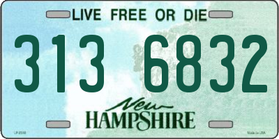 NH license plate 3136832