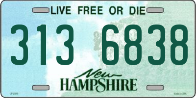 NH license plate 3136838