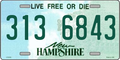 NH license plate 3136843