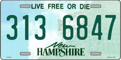 NH license plate 3136847