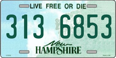 NH license plate 3136853