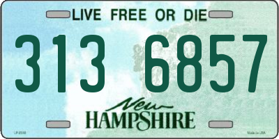 NH license plate 3136857