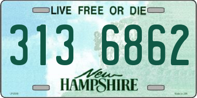 NH license plate 3136862