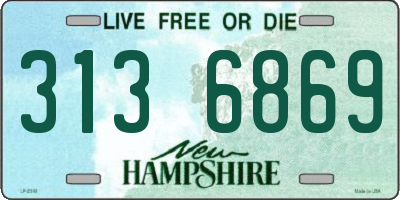 NH license plate 3136869