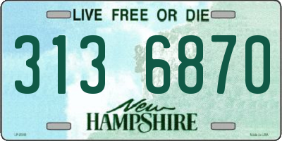 NH license plate 3136870