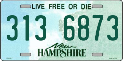 NH license plate 3136873