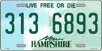 NH license plate 3136893