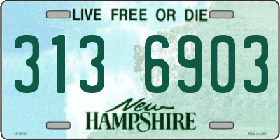 NH license plate 3136903