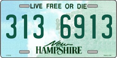 NH license plate 3136913