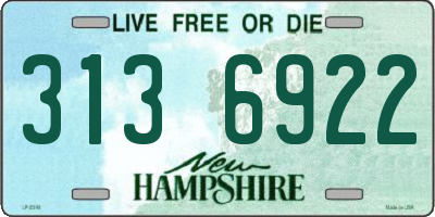 NH license plate 3136922