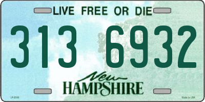 NH license plate 3136932