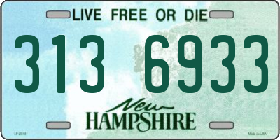 NH license plate 3136933