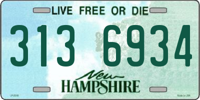 NH license plate 3136934