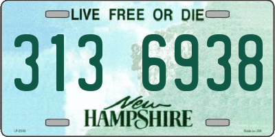 NH license plate 3136938