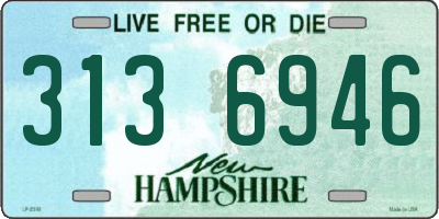 NH license plate 3136946