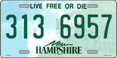 NH license plate 3136957
