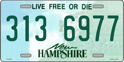 NH license plate 3136977