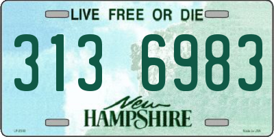 NH license plate 3136983