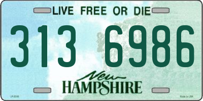 NH license plate 3136986