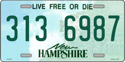 NH license plate 3136987