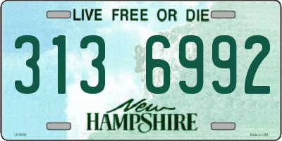 NH license plate 3136992