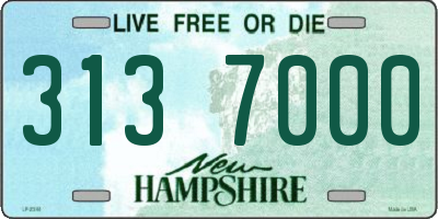 NH license plate 3137000