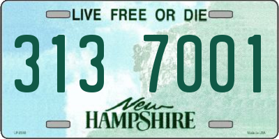 NH license plate 3137001
