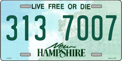 NH license plate 3137007