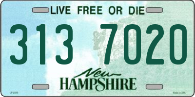 NH license plate 3137020