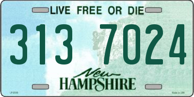 NH license plate 3137024