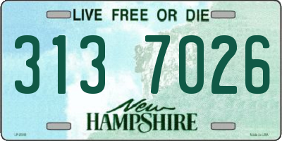 NH license plate 3137026