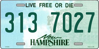 NH license plate 3137027