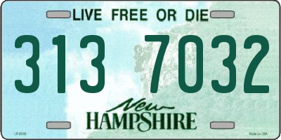 NH license plate 3137032