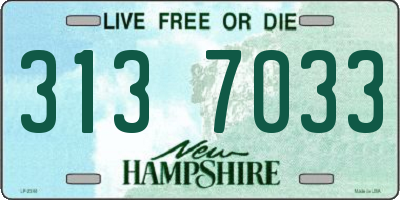 NH license plate 3137033