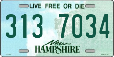 NH license plate 3137034