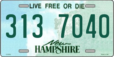 NH license plate 3137040