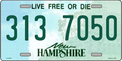 NH license plate 3137050