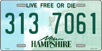 NH license plate 3137061