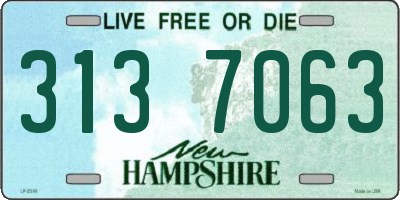 NH license plate 3137063