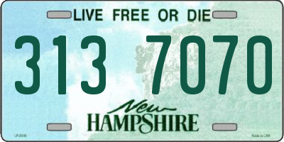 NH license plate 3137070