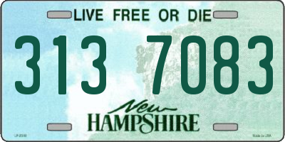 NH license plate 3137083