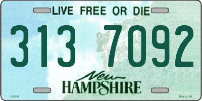 NH license plate 3137092