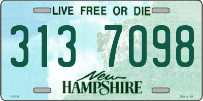 NH license plate 3137098