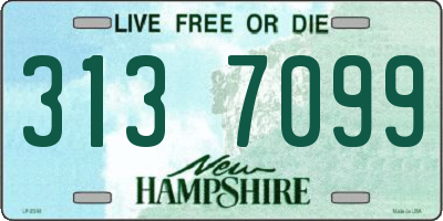 NH license plate 3137099