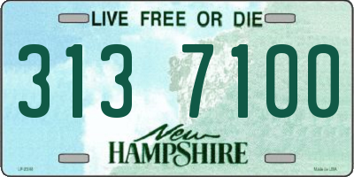 NH license plate 3137100