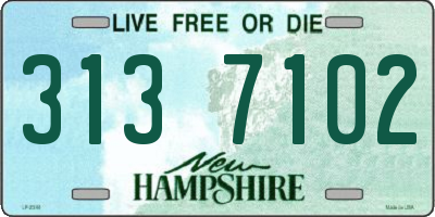 NH license plate 3137102
