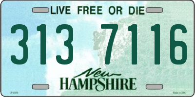 NH license plate 3137116