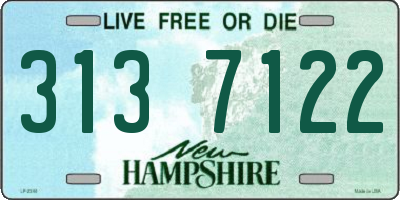 NH license plate 3137122